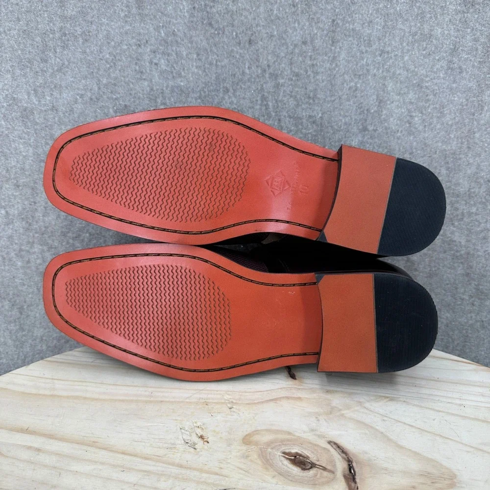 NWOB La Milano Fisherman Sandals Mens 10 Burgundy Leather Woven